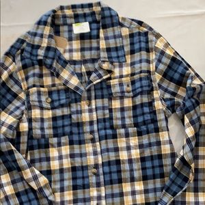 Née Boys plaid long sleeve button down shirt
